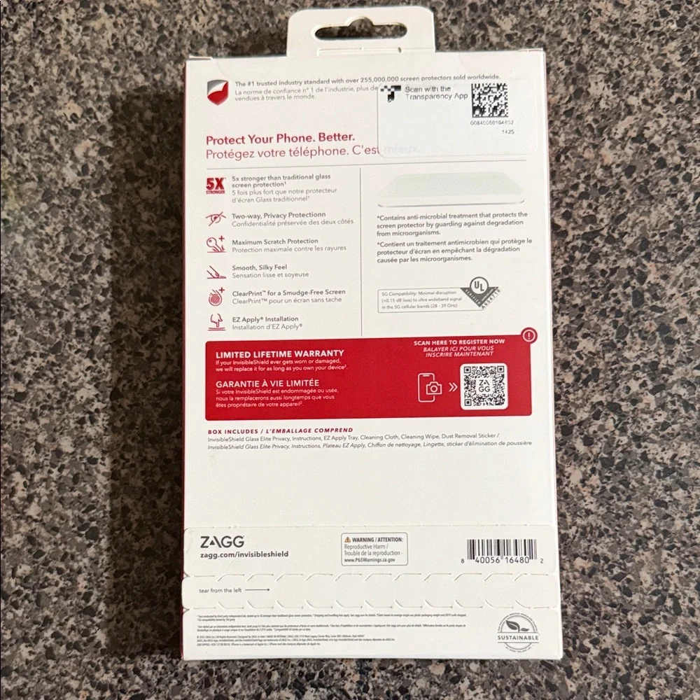ZAGG InvisibleShield Privacy Screen for iPhone 14 Pro Max - Black brand new